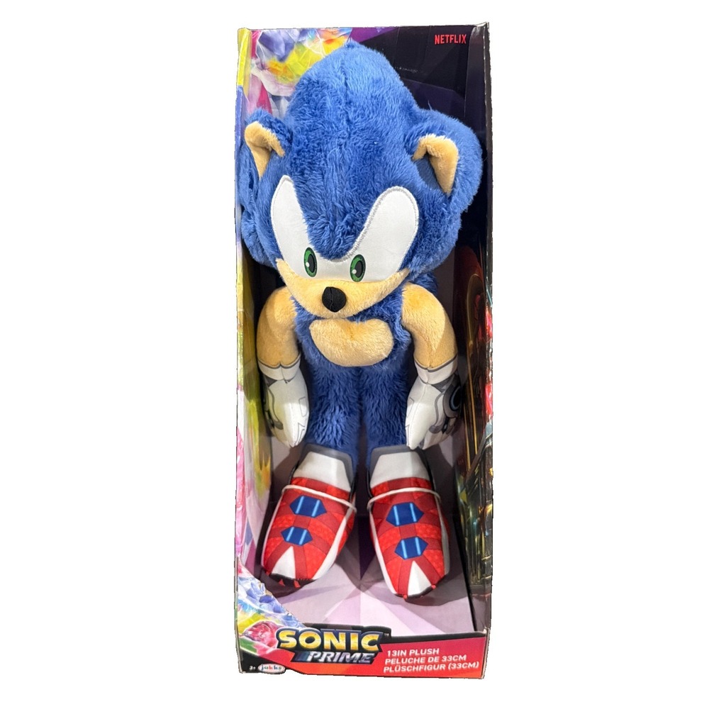 JAKKS Pacific Sonic the Hedgehog 13" Plush, Sega, Netflix's Sonic Prime